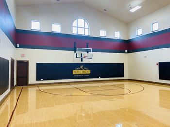 Indoor basketball court